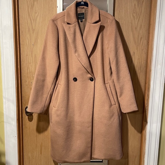 Lane Bryant Camel Double-Breasted Coat Size 14 - Picture 2 of 8